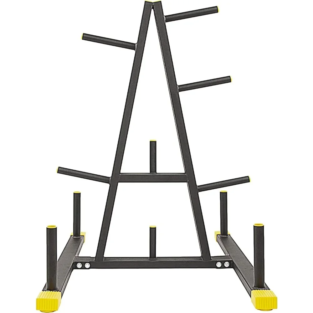 

-2-Inch Or 1-Inch Weight Plate Rack With Barbell Holders, 600-Pound Capacity (for 1-Inch Gear), Black