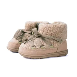 Bottes Chaudes en Fourrure et Semelle en Caoutchouc pour Bébé Garçon et Fille, Chaussures en Coton à la Mode, Nouvelle Collection Automne Hiver 2023