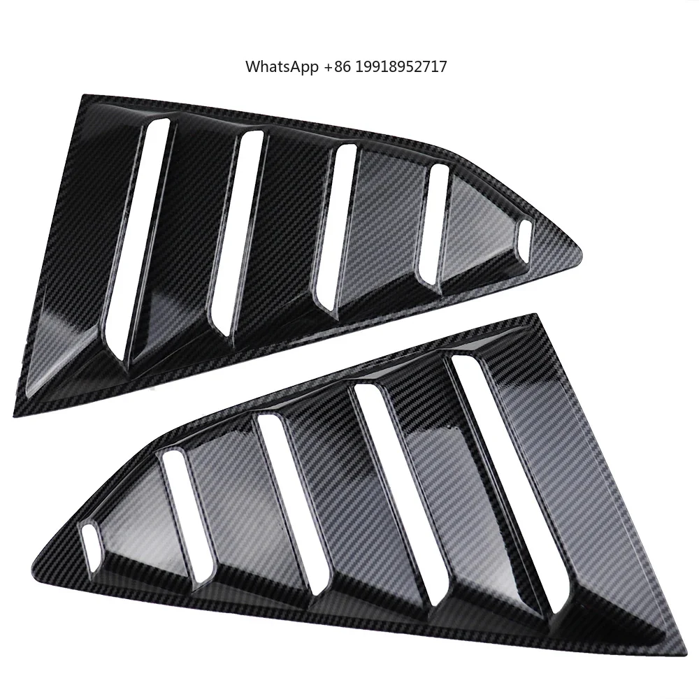 2 Piezas Cubierta de Persiana para Ventana Trasera de Coche, Alerón Compatible con Chevy Camaro 2016-2022, Rejillas de Ventana Lateral, Embellecedor de Ventilación JJ31