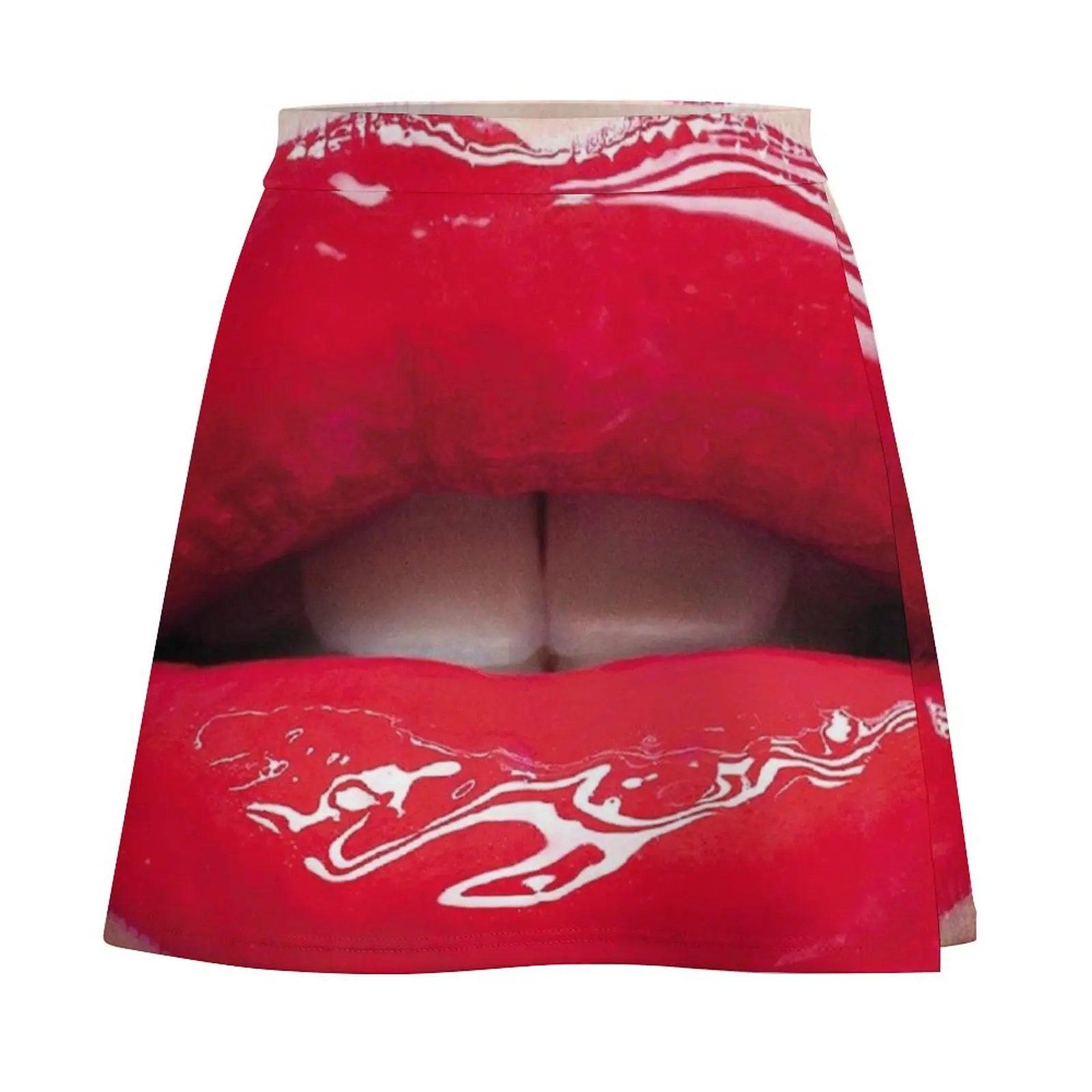 sexy red mouth Mini Skirt Short skirt woman skorts for women korean style women clothing Mini Skirt