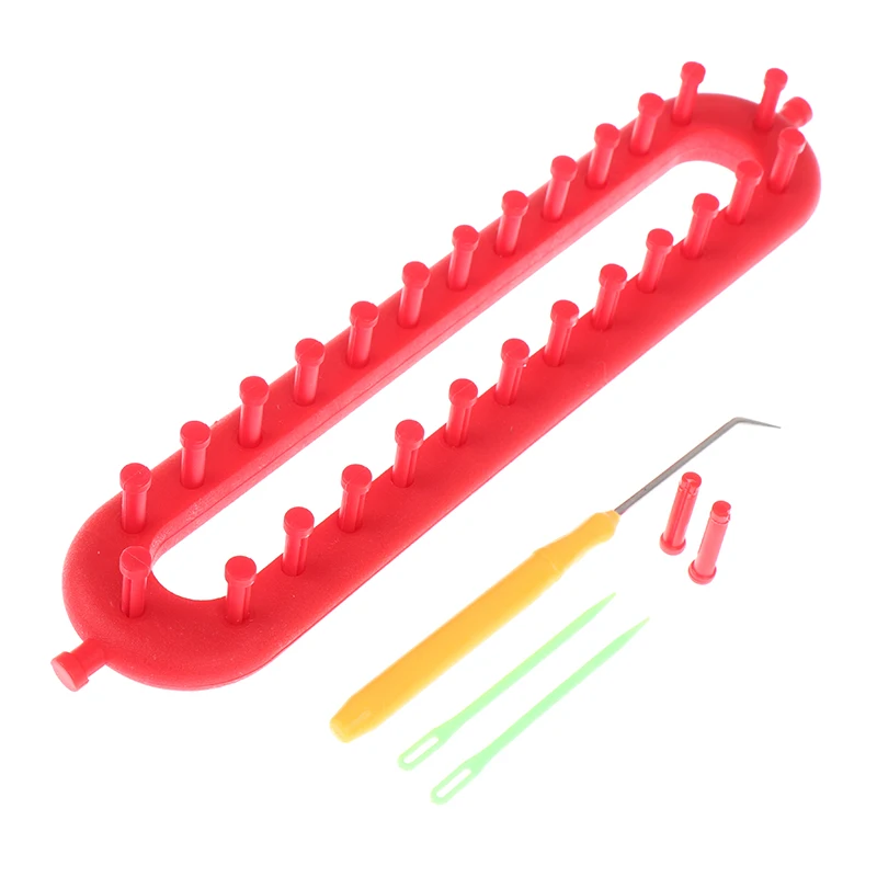 Rectangle Scarf Knitting Loom Kit Set Sewing Needle Scarves DIY Craft Tool