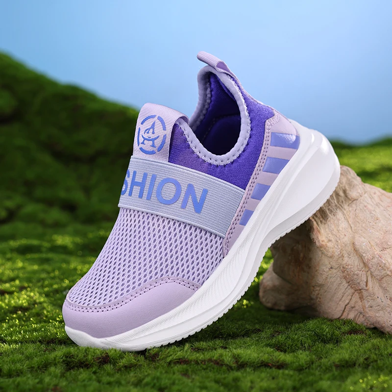 

Kids Shoes for Girls Ventilate Mesh Flat Lightweight Outdoor Sports Comfortable Sneakers Trendy Running Shoes for Children
