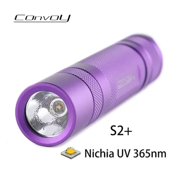 Konvooi S2 Plus Uv Zaklamp Met Nichia Uv 365nm Led S2 Fluorescerende Agent Detectie Ultraviolet Ultraviolet Licht Linterna