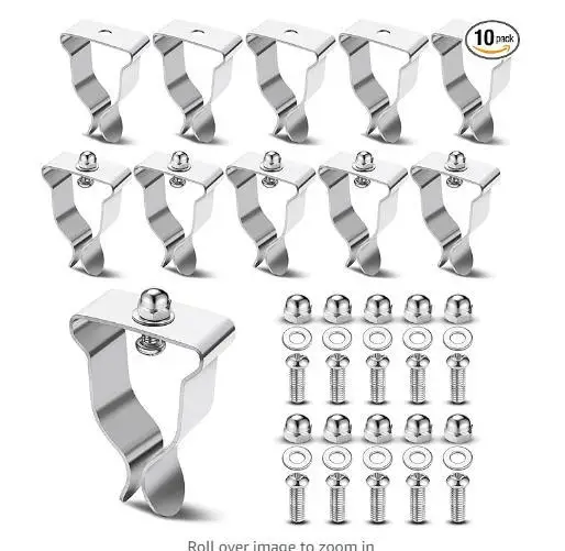 

10Pcs Window Well Cover Spring Clips Heavy Duty Installation Hardware Kit Durable Basement Window Clips Outdoor Well Cover