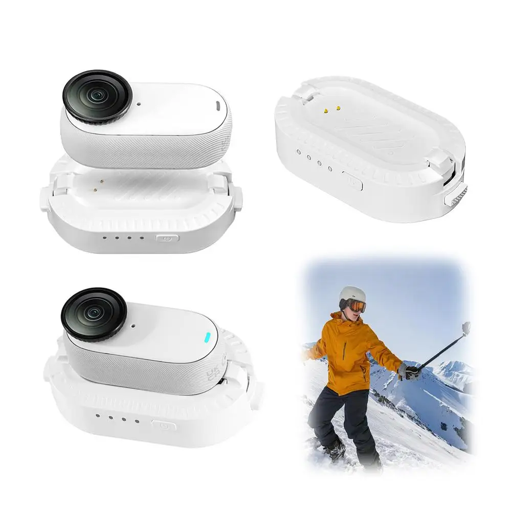 

For Insta360 GO3/GO 3S Battery Expansion Charging While Shooting Magnetic Suction Quick Detachable Large Capacity Power Supply