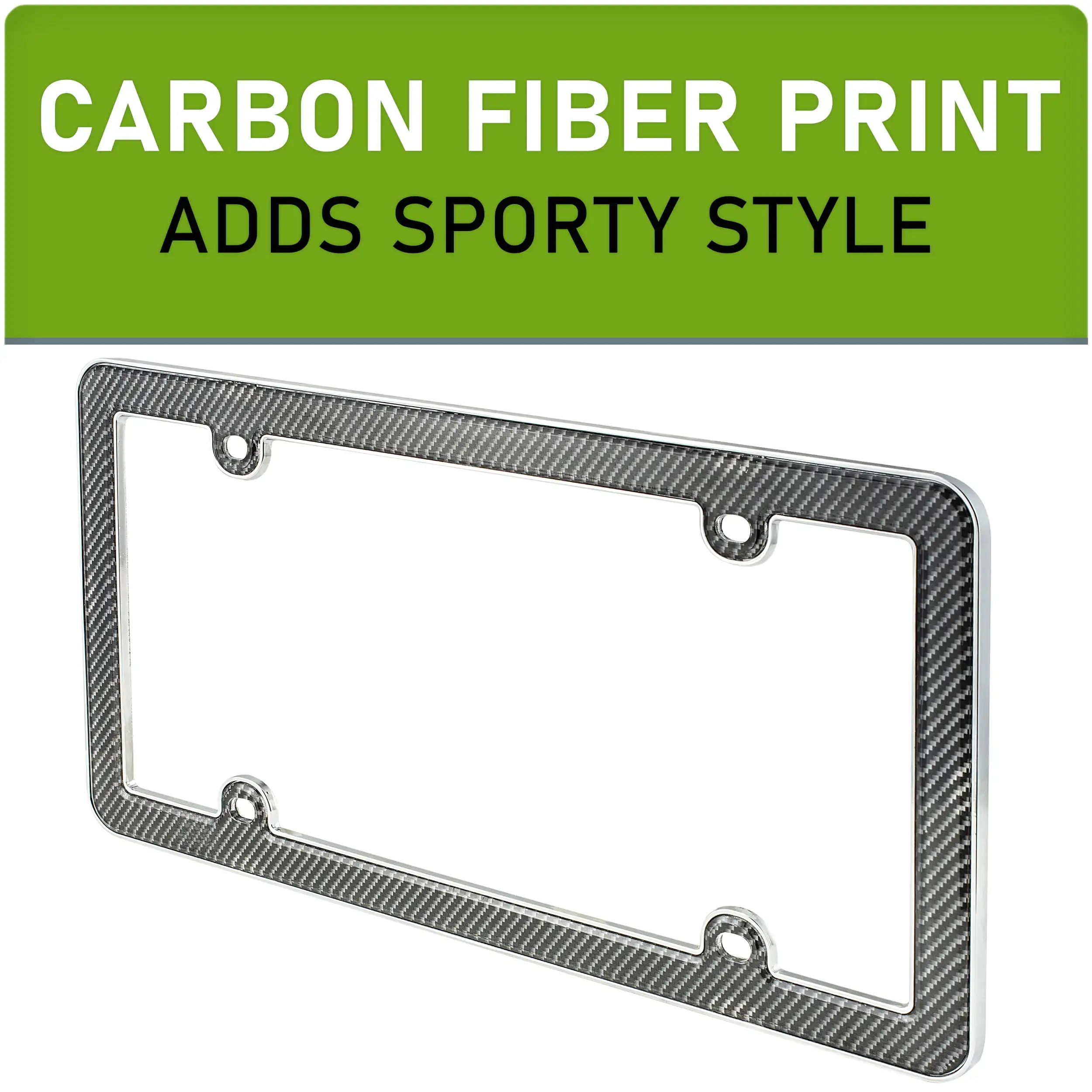 إطار لوحة ترخيص من ألياف الكربون باللون الأسود، غطاء لوحة رياضي مناسب عالمي للسيارات والدراجات النارية، تصميم حديث