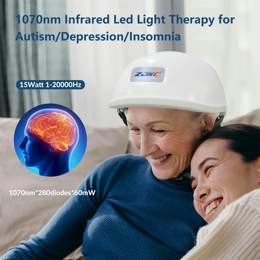 

ZJKC Parkinson Helmet 1070nm*280diodes Stroke Patients Products Photobiomodulation for Depression Boost The Brain Activities