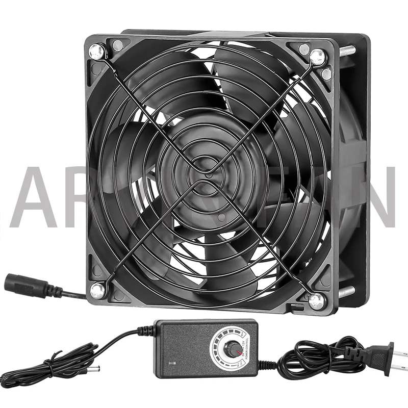 Ventilador de caja de refrigeración con controlador de velocidad, 120mm, 4000RPM, 12cm, 12V, 220V, Btc, máquina de chasis, estación de trabajo, radiador de gabinete, ventilador de servidor