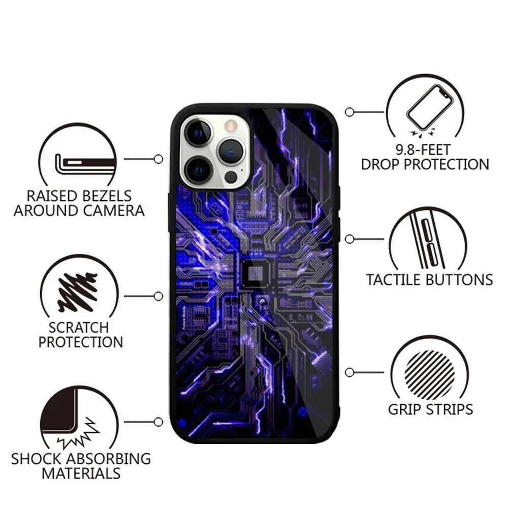 Funda de teléfono con placa de circuito magnética fuerte para IPhone 16,15,14,13,Pro,Max,Plus,11,12,Mini para carga inalámbrica Magsafe