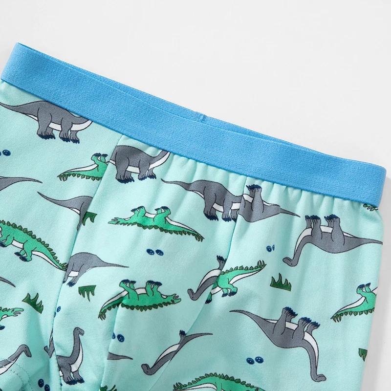 4 قطعة لعبة الديناصور للأطفال آلة الطباعة موضة سراويل بوكسر الأولاد فضفاضة مرنة لطيف الملابس الداخلية مريحة المنزل السراويل