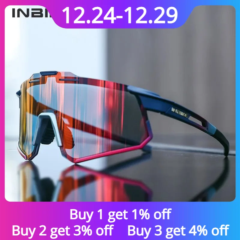 INBIKE Cycling Sunglasses Photochromic Glasses For Men Professional Windproof Sunglasses For Men Cycling