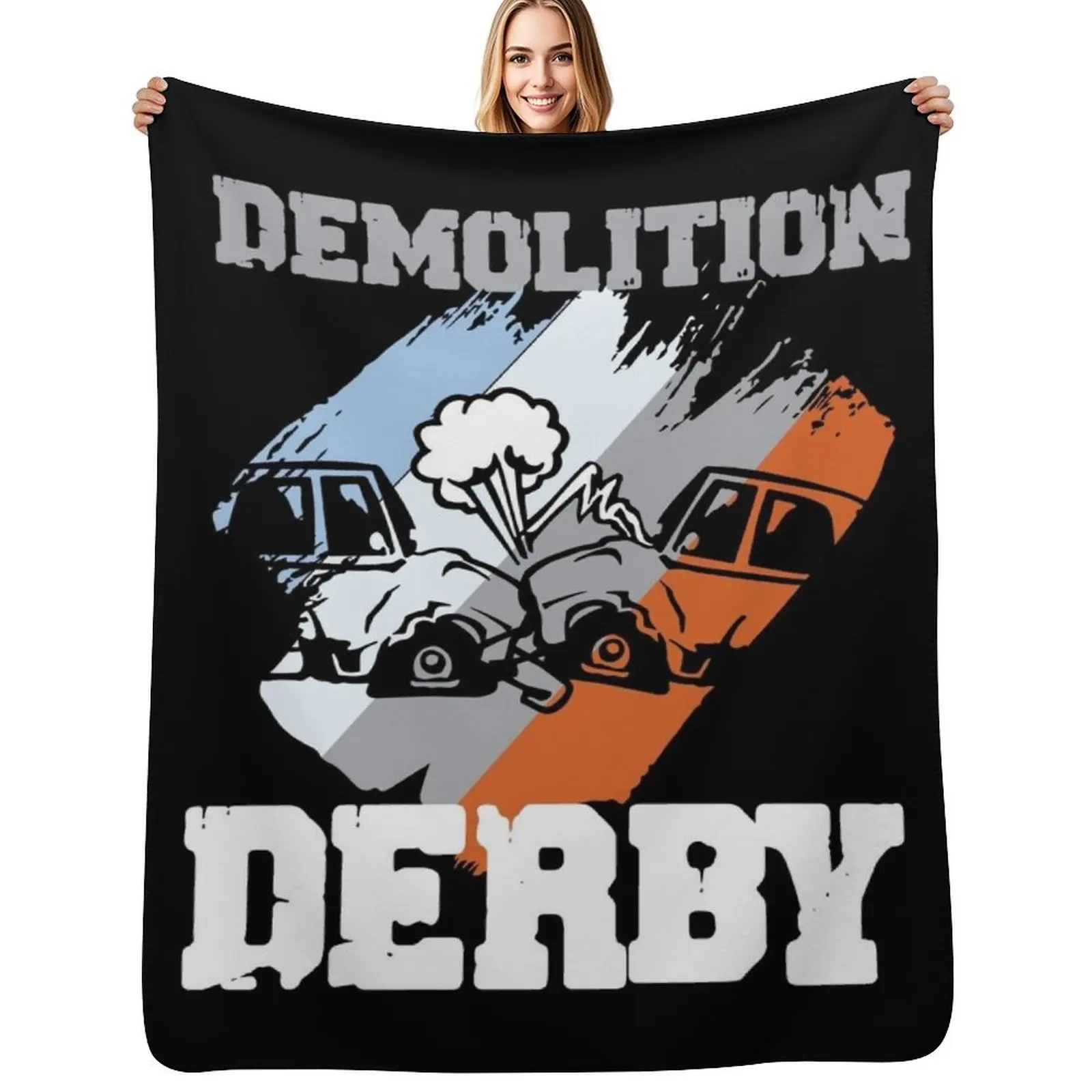 Demolition Derby Racing Motorsport Mechanic Throw Blanket anime Softest Decorative Sofa Tourist Retros Large Blankets