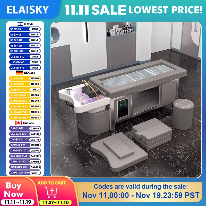 

Кровать для салона красоты, стальной каркас, тайская кровать для мытья волос, кровать для головы с постоянной температурой, фумигация, кровать для терапии головы с циркуляцией воды