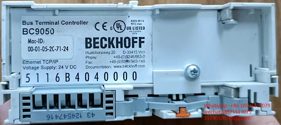 BECKHOFF BC9050 EL9188 EL9189 EL9190 EL9210 EL9505 BC3100 BC3150 BC5150 BK3120 BC9000 módulo