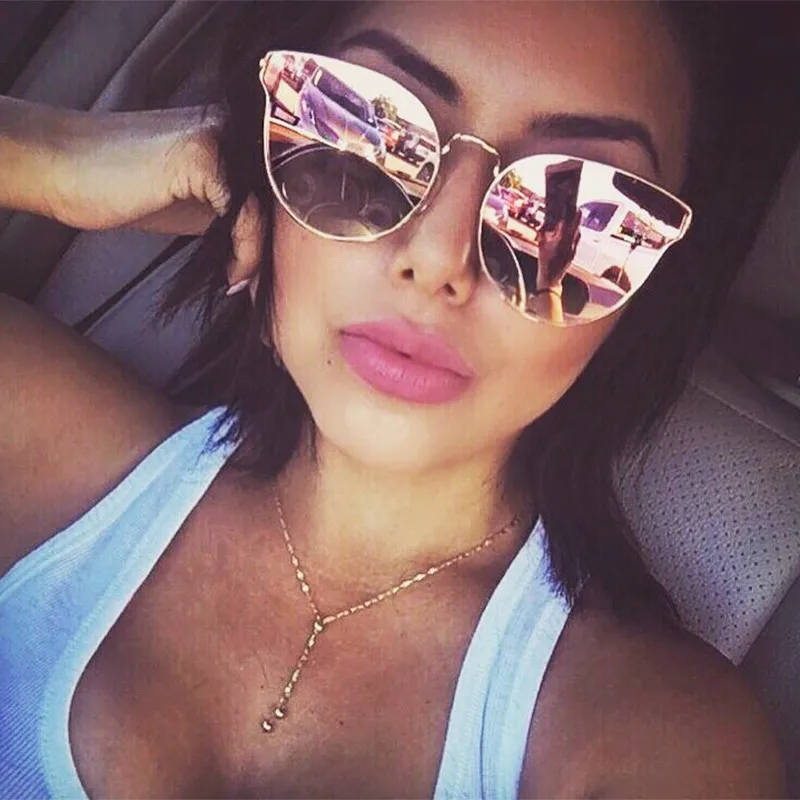 

Fashion Cat Eye Sunglasses for Women Classic Quay Sun Glasses for Women Retro Mirror All My Love Ladies Eyewear Female UV400
