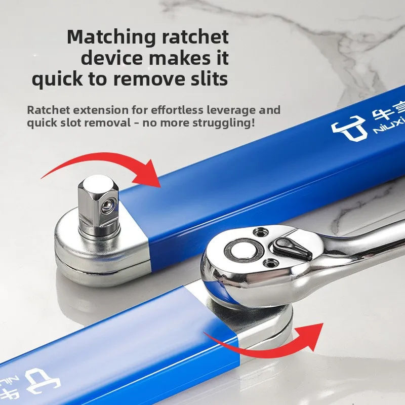 2-in-1 Extended Ratchet Universal Wrench Multifunctional Dual-Purpose Quick Sleeve Full Tool Set