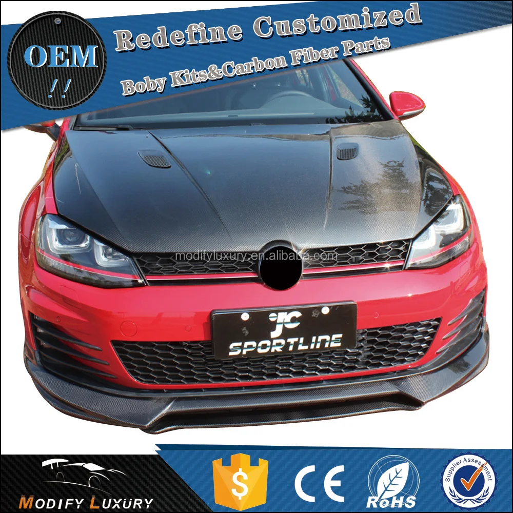 M&L MK7 Carbon Fiber Engine Hood for VW Golf 7 VII GTI