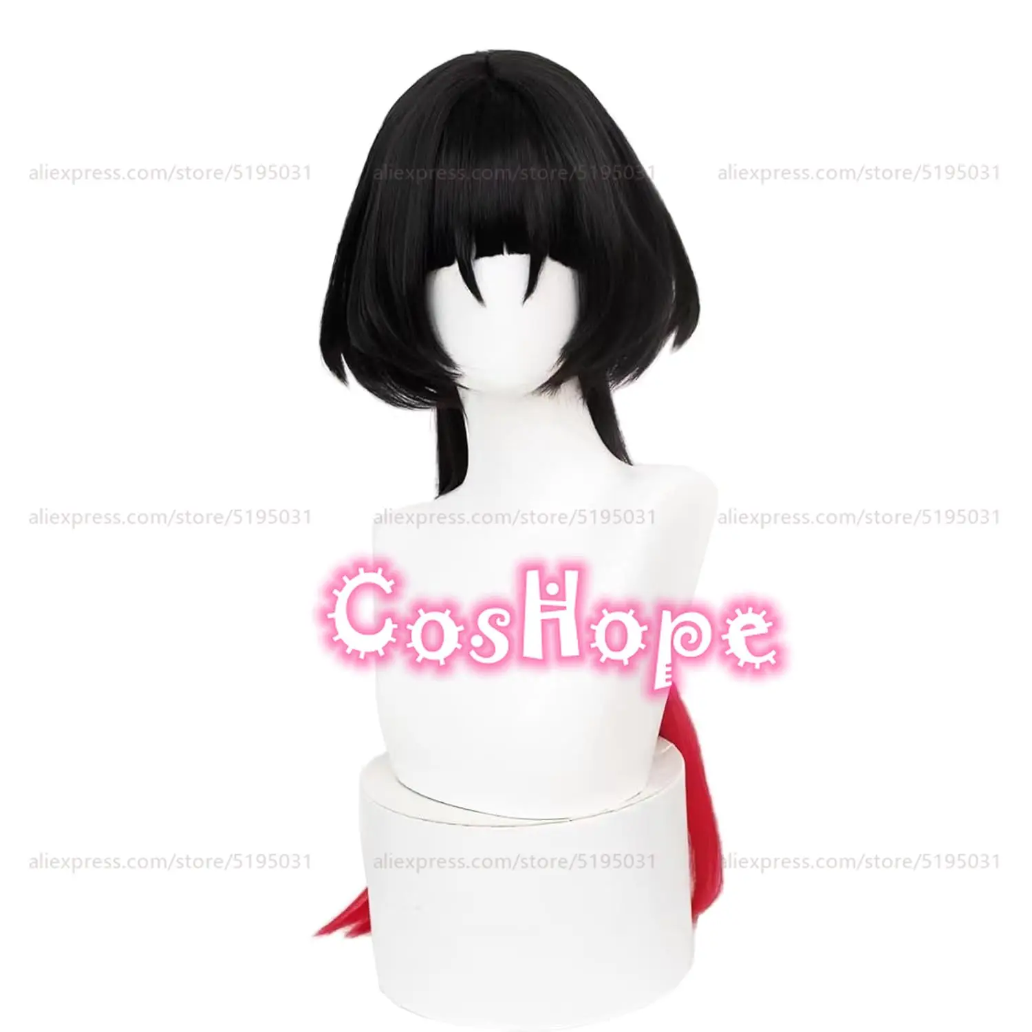 ZZZ Jane Doe Cosplay Wig 70cm Long Black Gradient Orange Red Wig Cosplay Anime Wigs Heat Resistant Synthetic Wigs