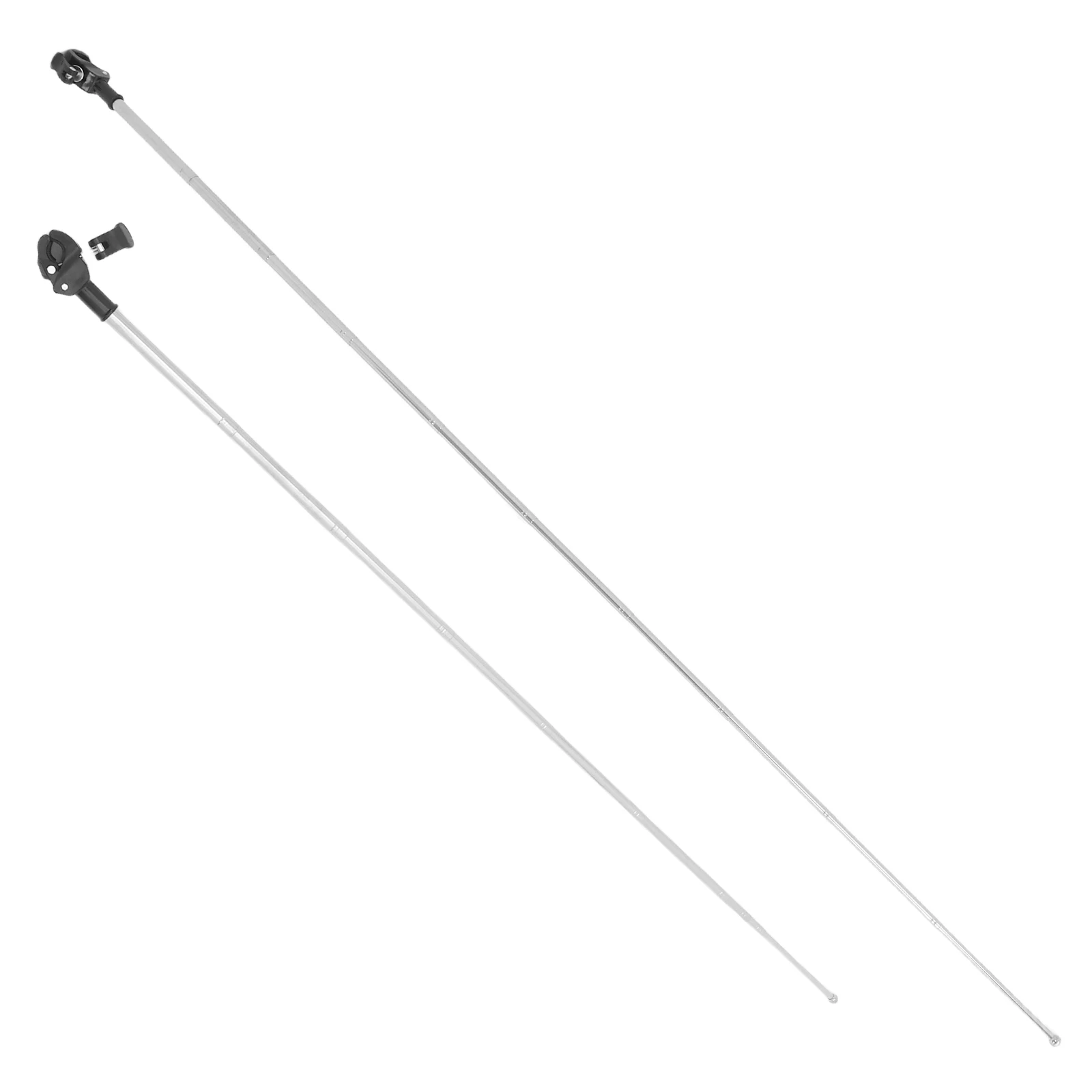 

2pcs Motorcycle Flagpole Stainless Steel Retractable Adjustable Bicycle Flag Stand Outdoor Durable Team Riding Event Accessories