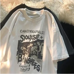 Vintage T-shirts Women Short Sleeve Shirt Women Man Hip Hop Short Sleeve Streetwear Harajuku Oversized T-shirt Clothes Tee