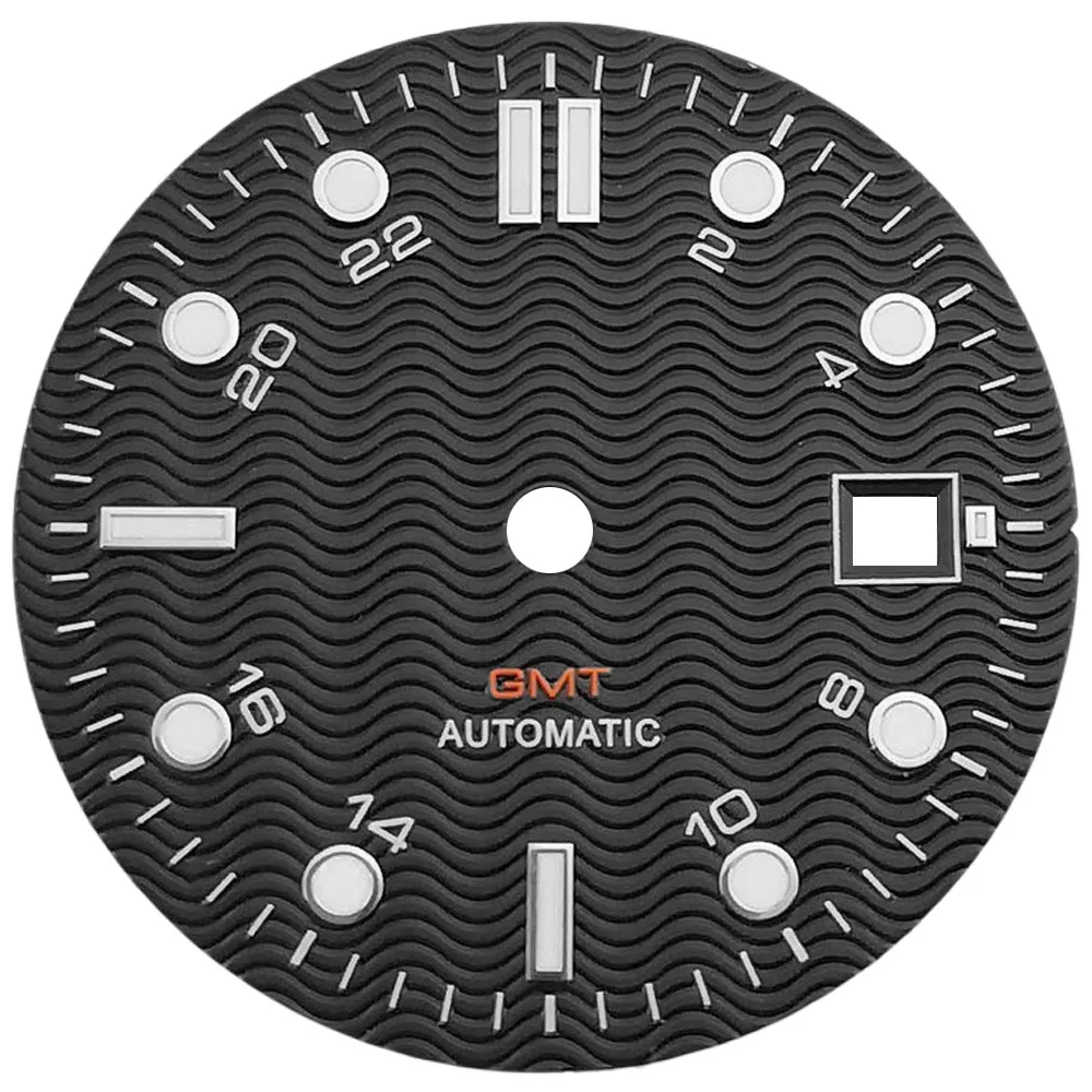 

31mm Bliger black blue luminous watch Dial Fit ETA 2836/2824 DG2813/3804 Miyota 8215 821A
