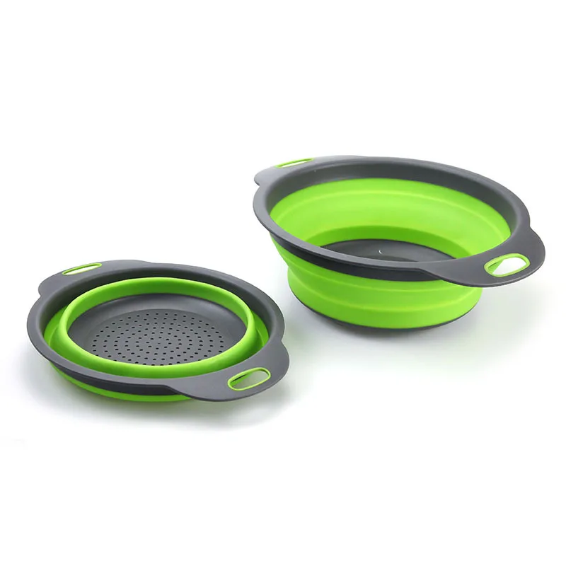 Collapsible Water Filtering Basket, Retractable Collapsible Fruit Basket, Collapsible Vegetable Draining Basket