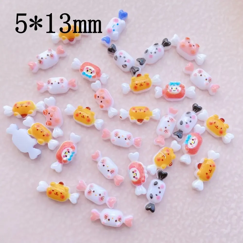 50 Stuks Hars Kawaii Mini Cartoon Animal Candy Steentjes Beeldjes Nail Art Haarspeld Diy Plakboek Accessoires Ambachten