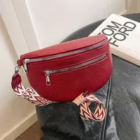 PU Solid Color Zipper Waist Packs Soft Popular Fashion 2025 Hot Selling Stitching Simple Casual Commuting Crossbody Bag