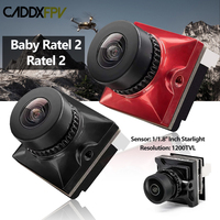 CADDX Baby Ratel 2 /Ratel 2 FPV Camera 1200TVL FOV165° Starlight Sensor Low Latency 16:9/4:3 NTSC/PAL Switchable For FPV Drones