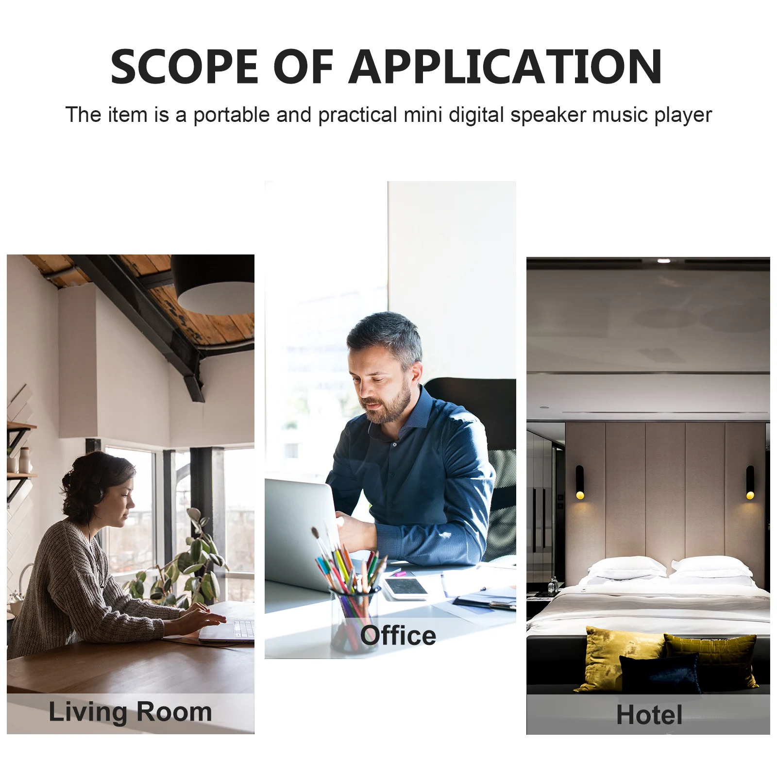 Mini Digital Portable Speaker Micro Usb Plug Play Mp3 Player Built-In 3.5Mm Audio Input Multi-Color Led