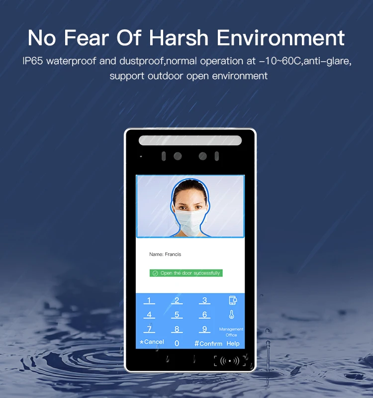 Imagem -04 - Impermeável Touch Screen Nuvem Intercomunicador Android Reconhecimento Facial Controle de Acesso Apartamento App Abertura Remota da Porta Ip66