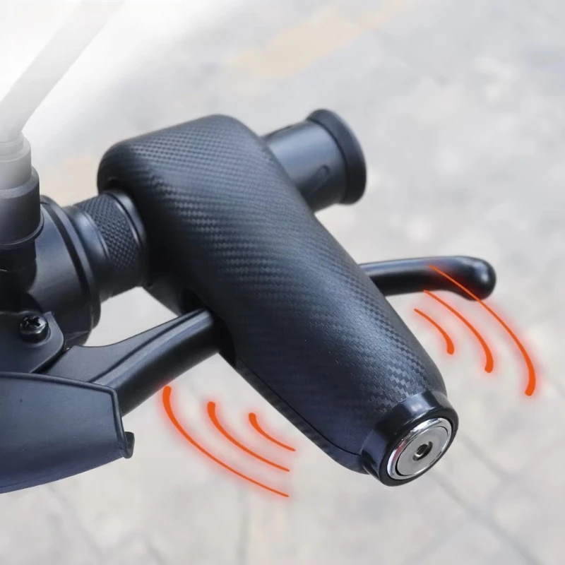Keyless 120dB Alarm Bicycle Grip Lock Handlebar Throttle Brake Lever and Anti-theft  Motorcycle Grip Lock