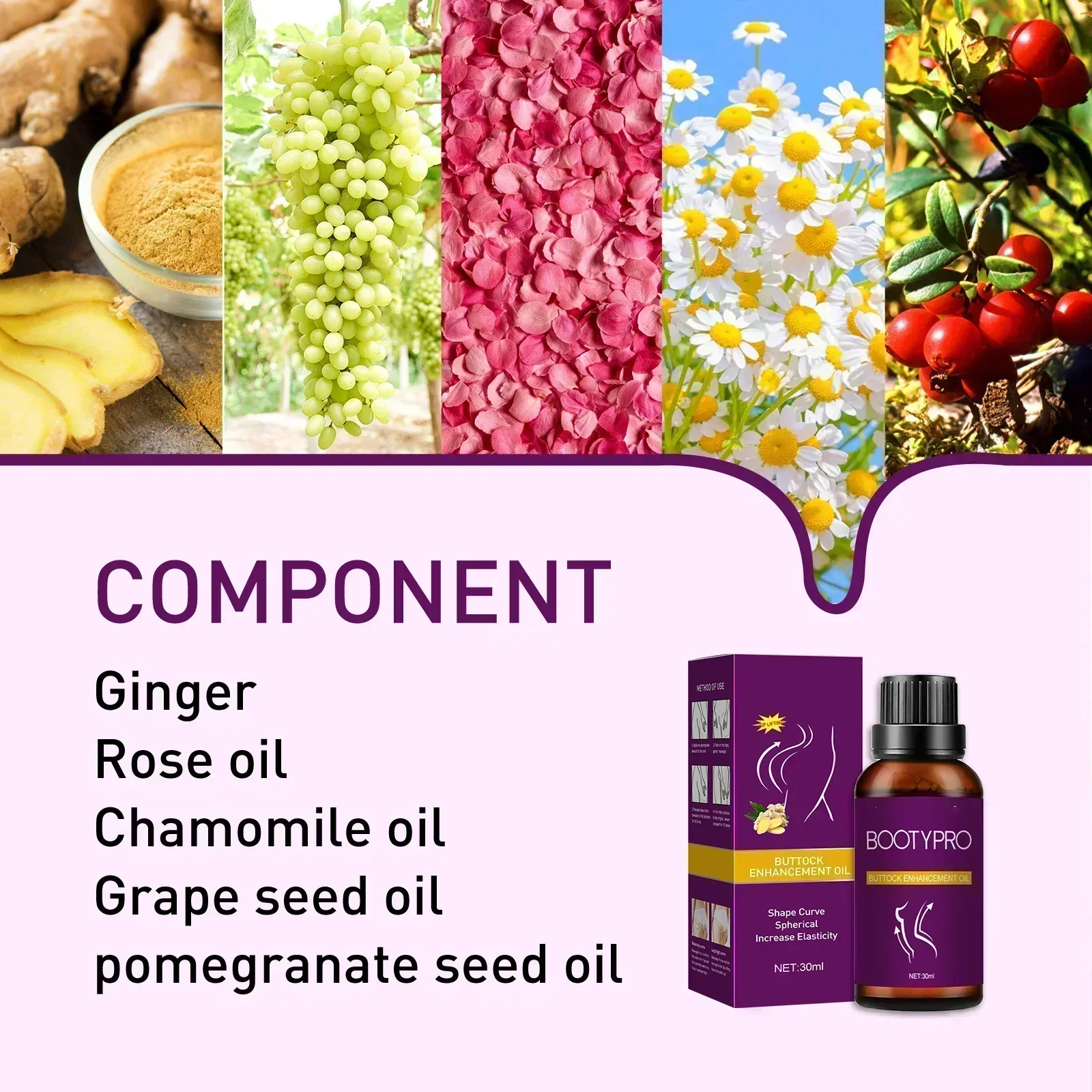 Olio rassodante per glutei 3R per l'ingrandimento dei glutei da donna Sollevare la cura del corpo sexy