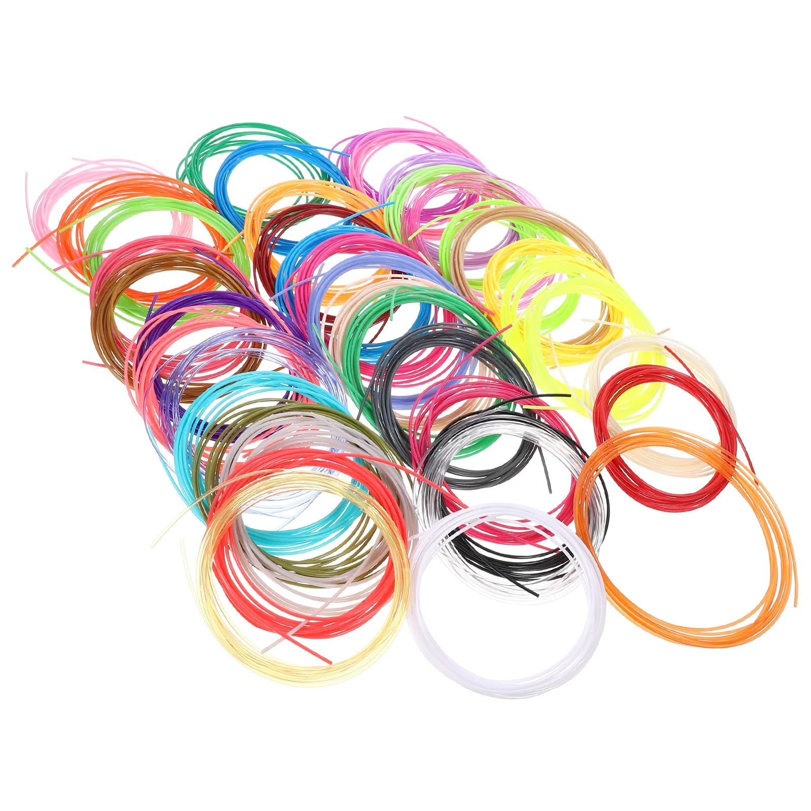 

40 Rolls 3D Printer 1 75mm 394ft Total 9 8ft Each Color 3D Pen Refills Printing Supplies Accessories Doodler Cables