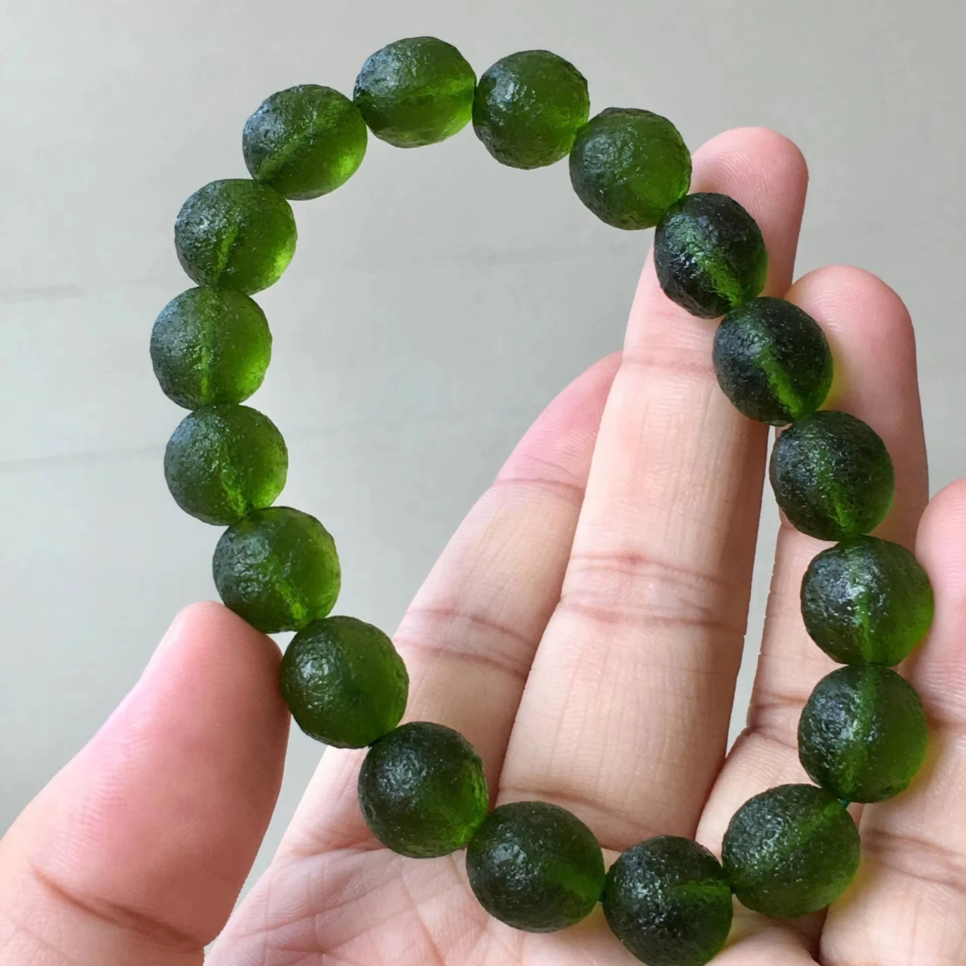 18Pcs  Natural Green Czech Moldavite Meteorite  Chakra Healing 34-35g