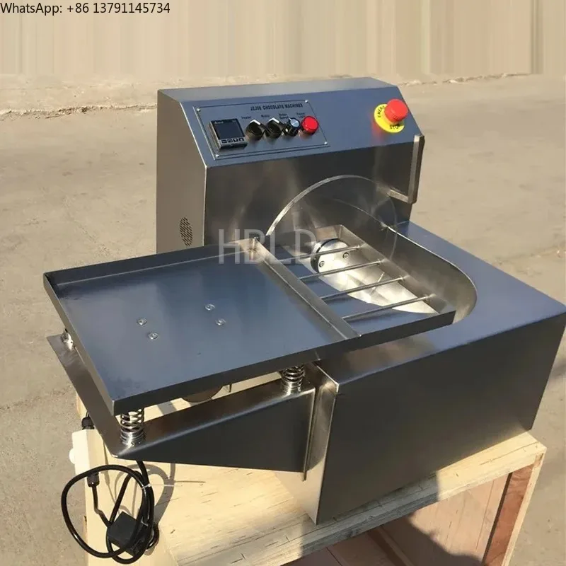 

Continuous Small Chocolate Melting Machine With Vibration Table For Chocolate Tempering, Melting And Covering Machine