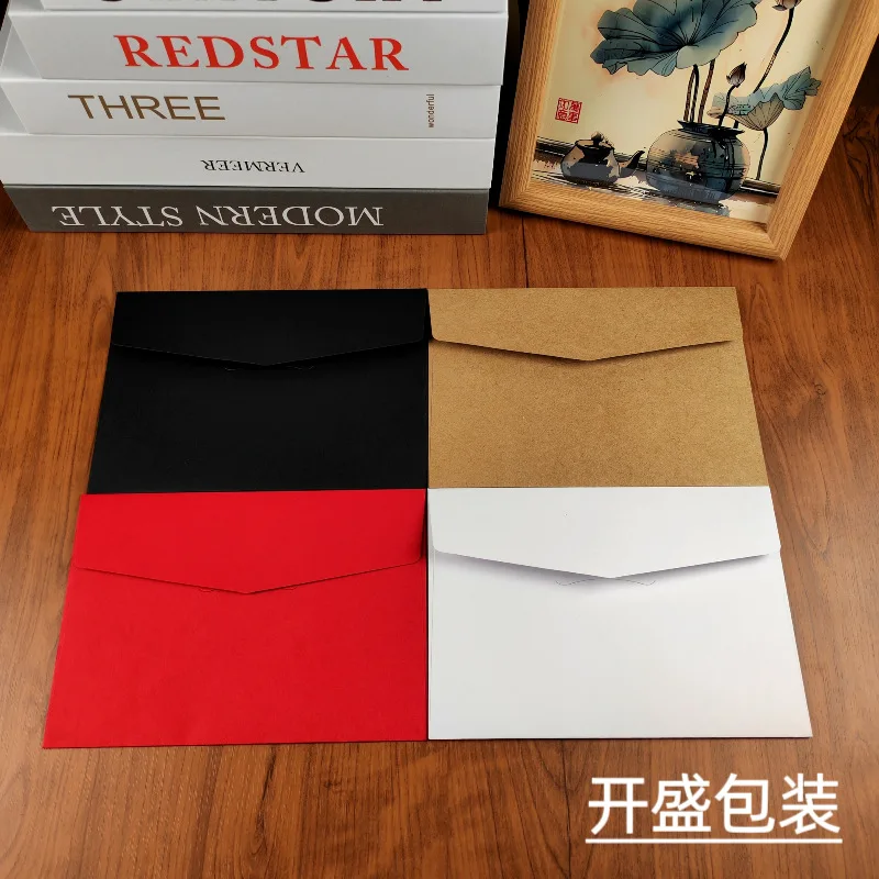 

Custom.-Border Blank Simple Retro Western Kraft Paper Envelope Custom Handwriting Letter Paper Color Greeting Card File Ba