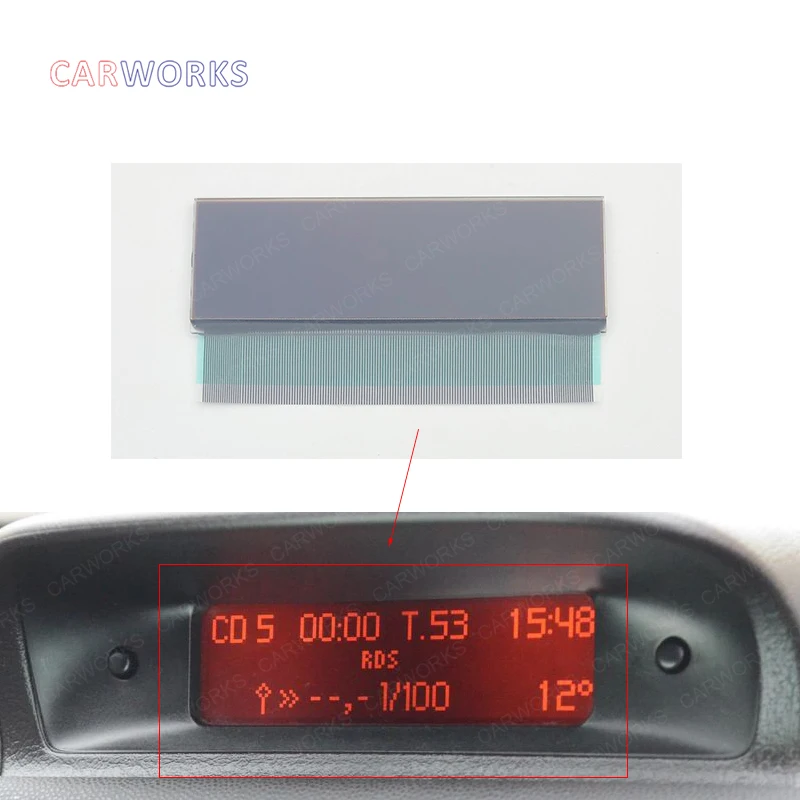 For Peugeot 206 307 Citroen C5 Xsara Picasso Central Navigator LCD Display Screen Multifunction Unit Pixel Repair