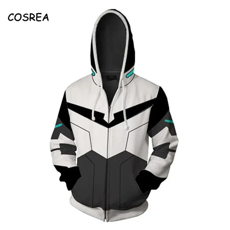 Voltron Felpa con cappuccio corta Crop Top Sport Shiro/Keith/hunk/Pidge/ Felpa a maniche lunghe Cardigan Costumi Cosplay