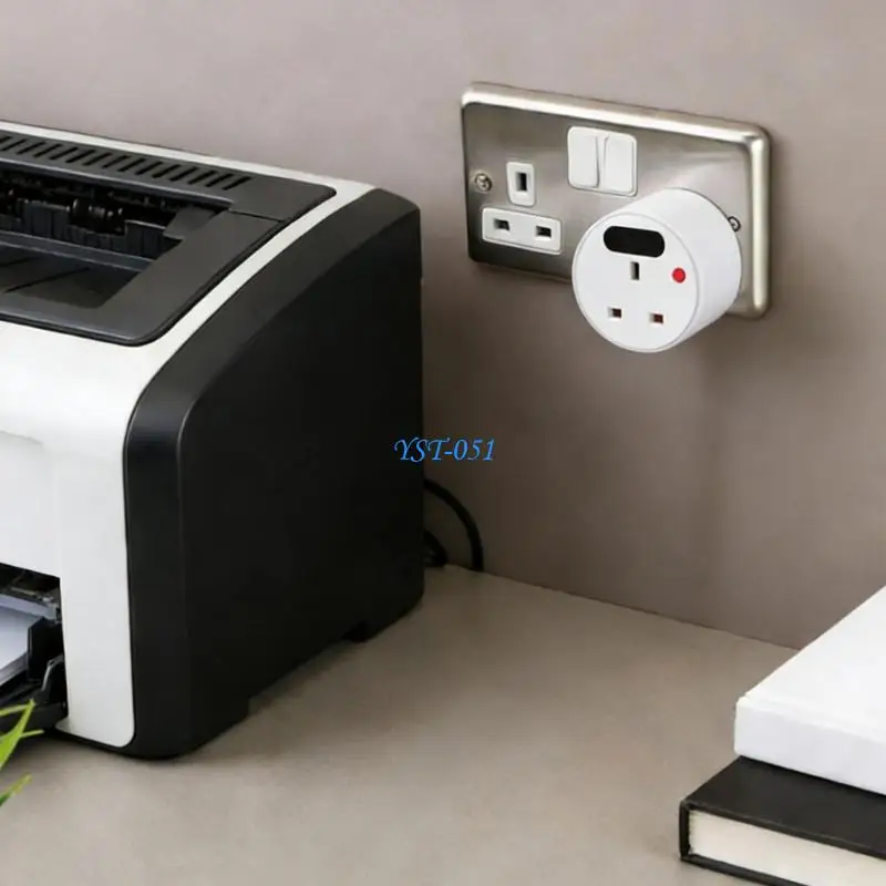 

E15A Digital Timers Mechanical Switches Rotatable Sockets Plugs for Precise On Off Control Preventing Standby Power Waste