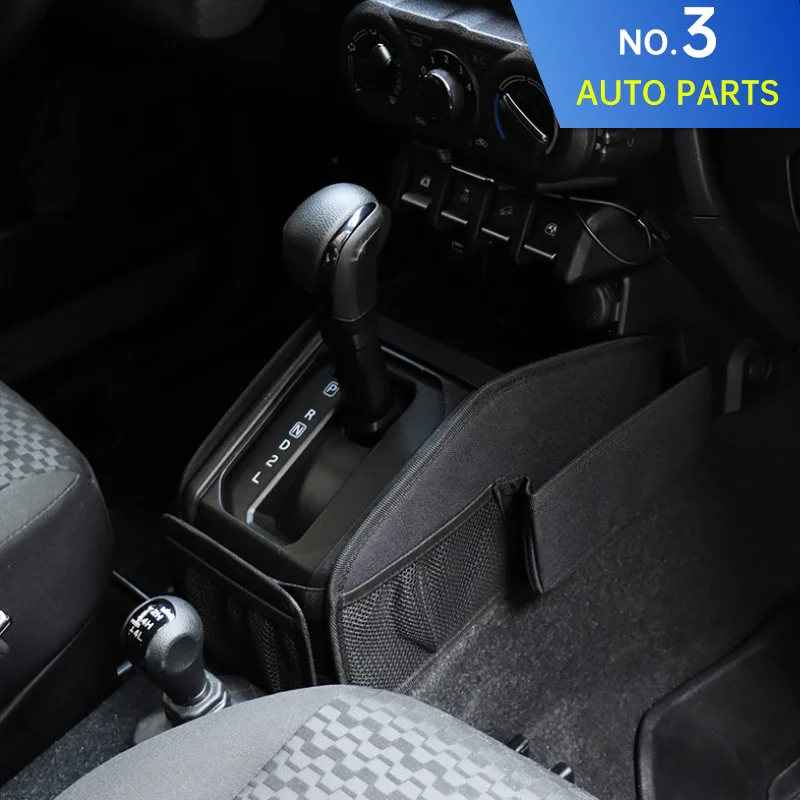 Car Gear Shift Storage Bag Organizer Tray Oxford Cloth For Suzuki Jimny JB64 Sierra JB74W 2019 2022 Interior Accessories