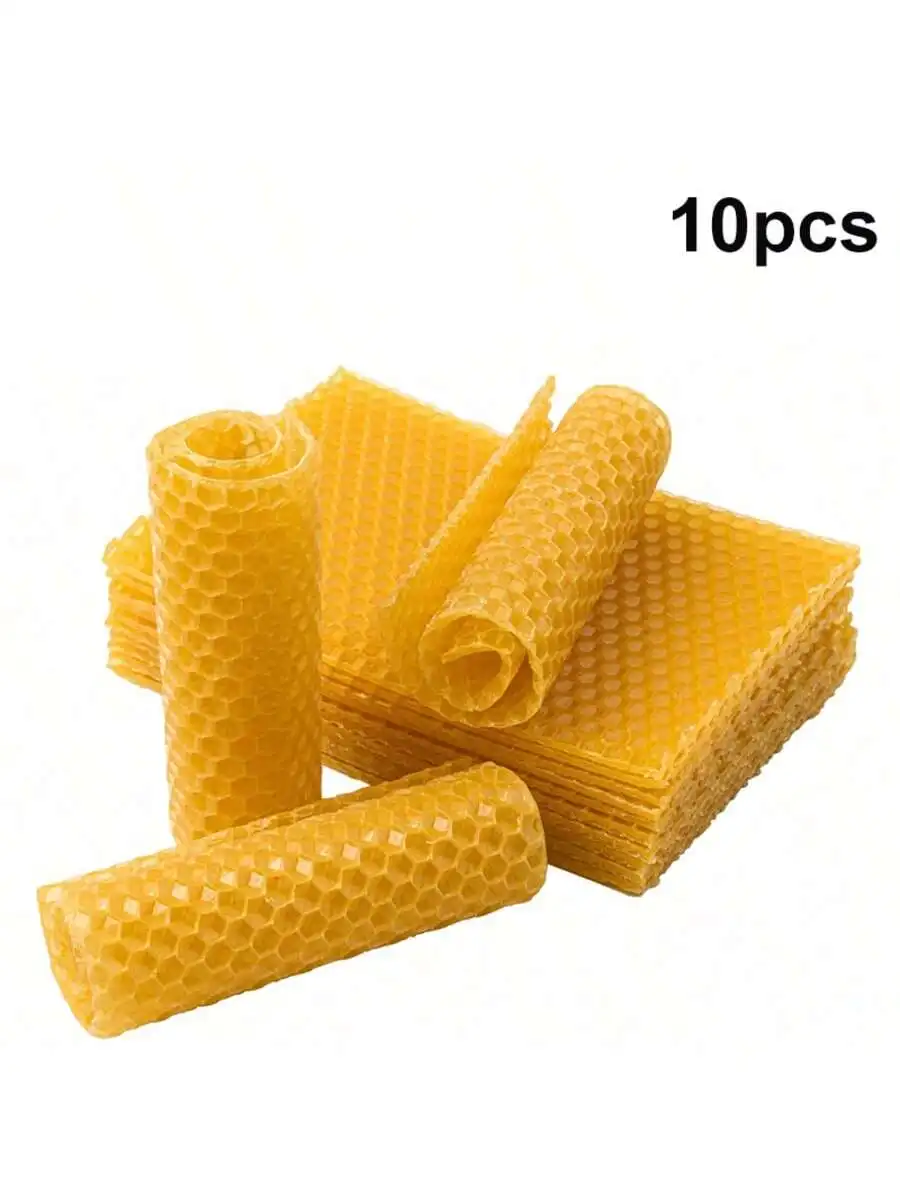 10 Bienenwachstabletten für die Kerzenherstellung, Bienenwachs, Holzboden, Wachsen, Heimhandwerk