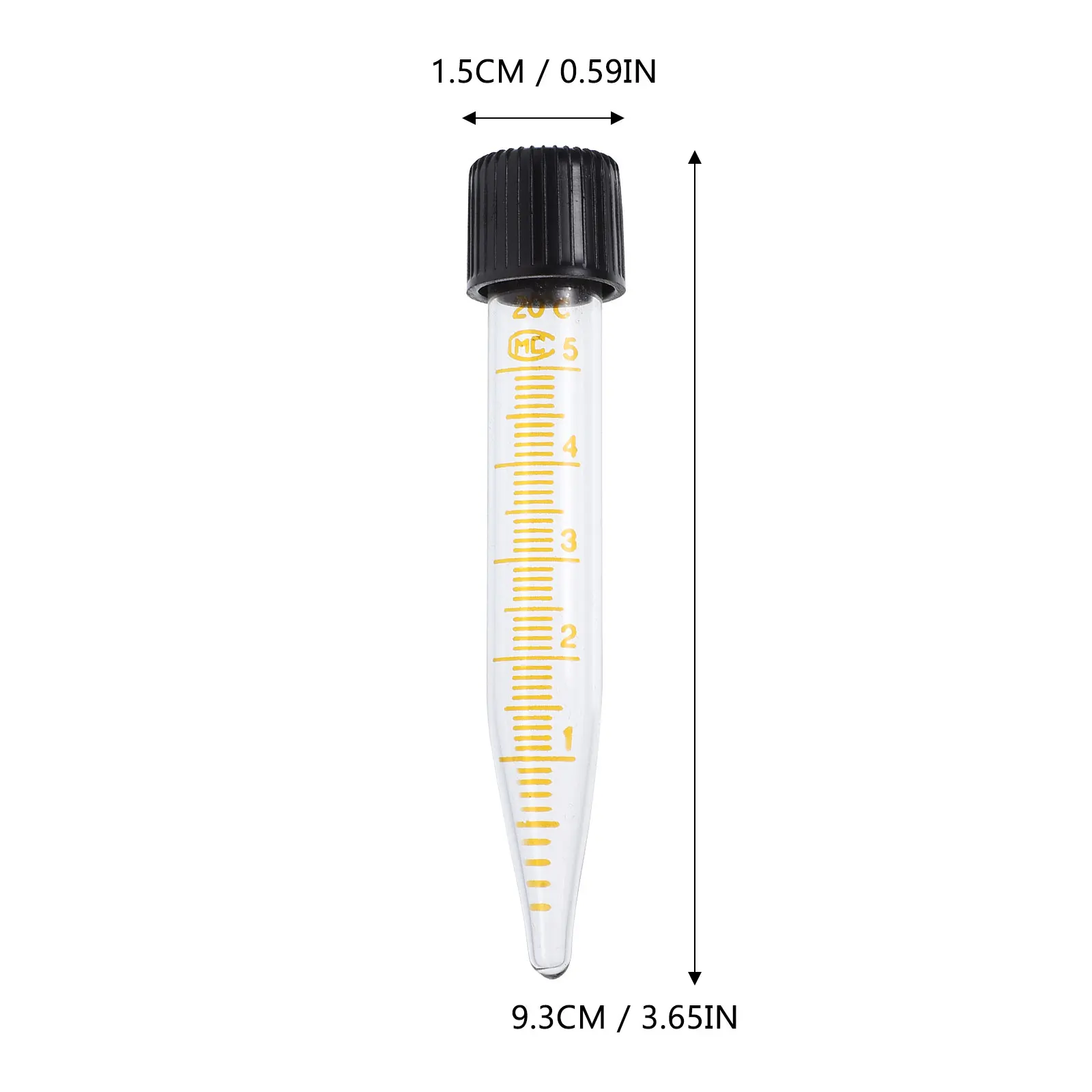 

10Pcs Glass Tubes 5ml Clear Microcentrifuge Vials Smooth Wall Accurate Scale Sample Storage Laboratory Tools