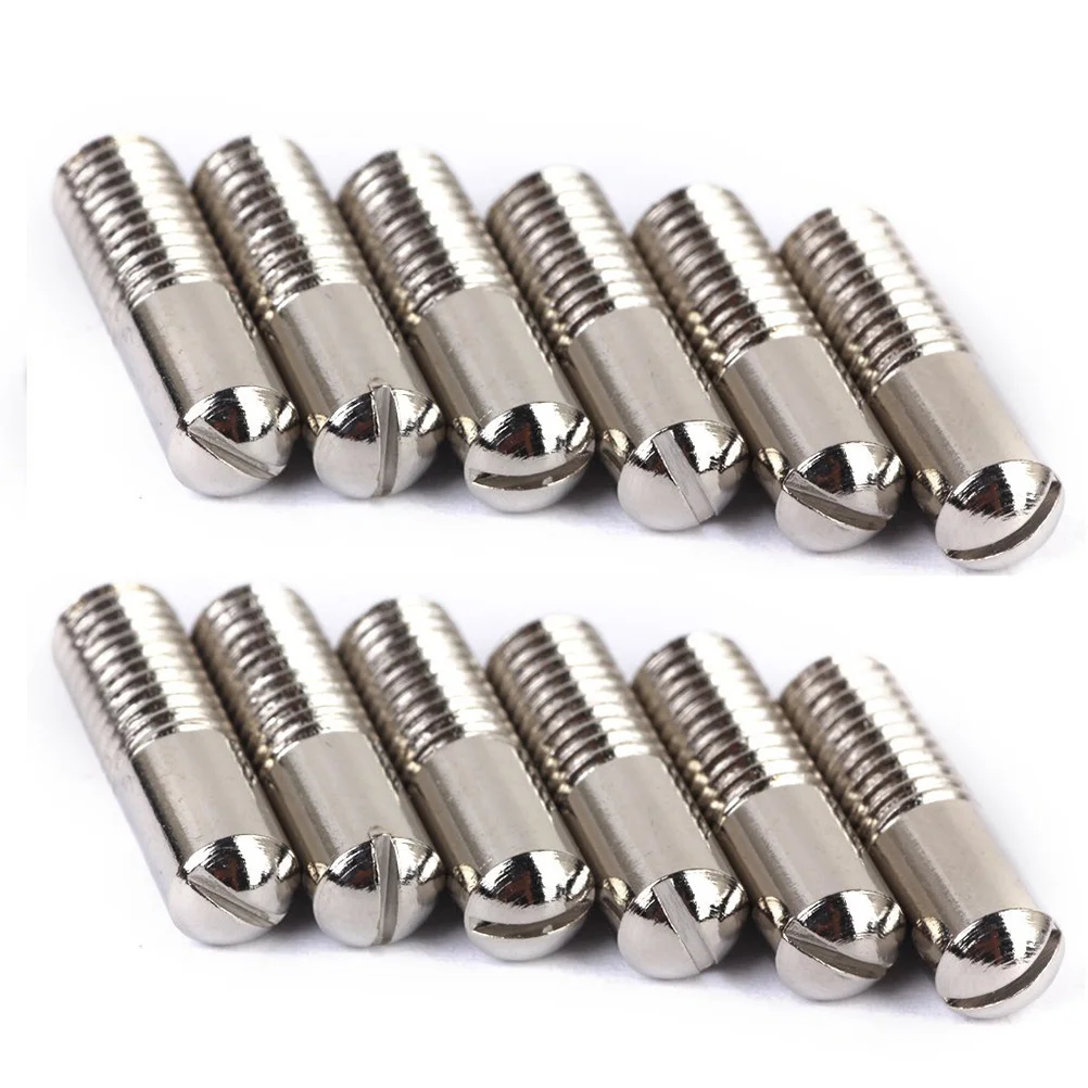 

12Pcs Guitar Pickup Pole Screws Silver Durable Long-Lasting Lightweight Portable Scientific Design Fits Most Guitars