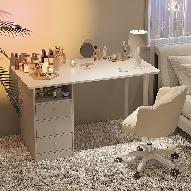 Modern Bedroom Vanity Table Makeup Chair Desk Cosmetics Storage Dressing Table Cabinet Comfortable Vestidores Trendy Furniture