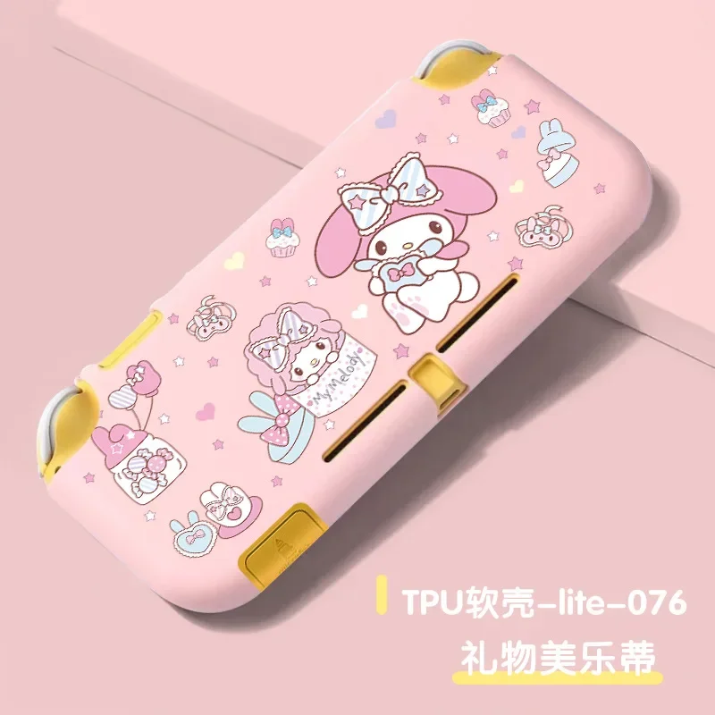 Sanrio Melody Full Protective Console Back Cover for Nintendo Switch Lite Game Console TPU Cartoon Anime Protective Cover Gifts