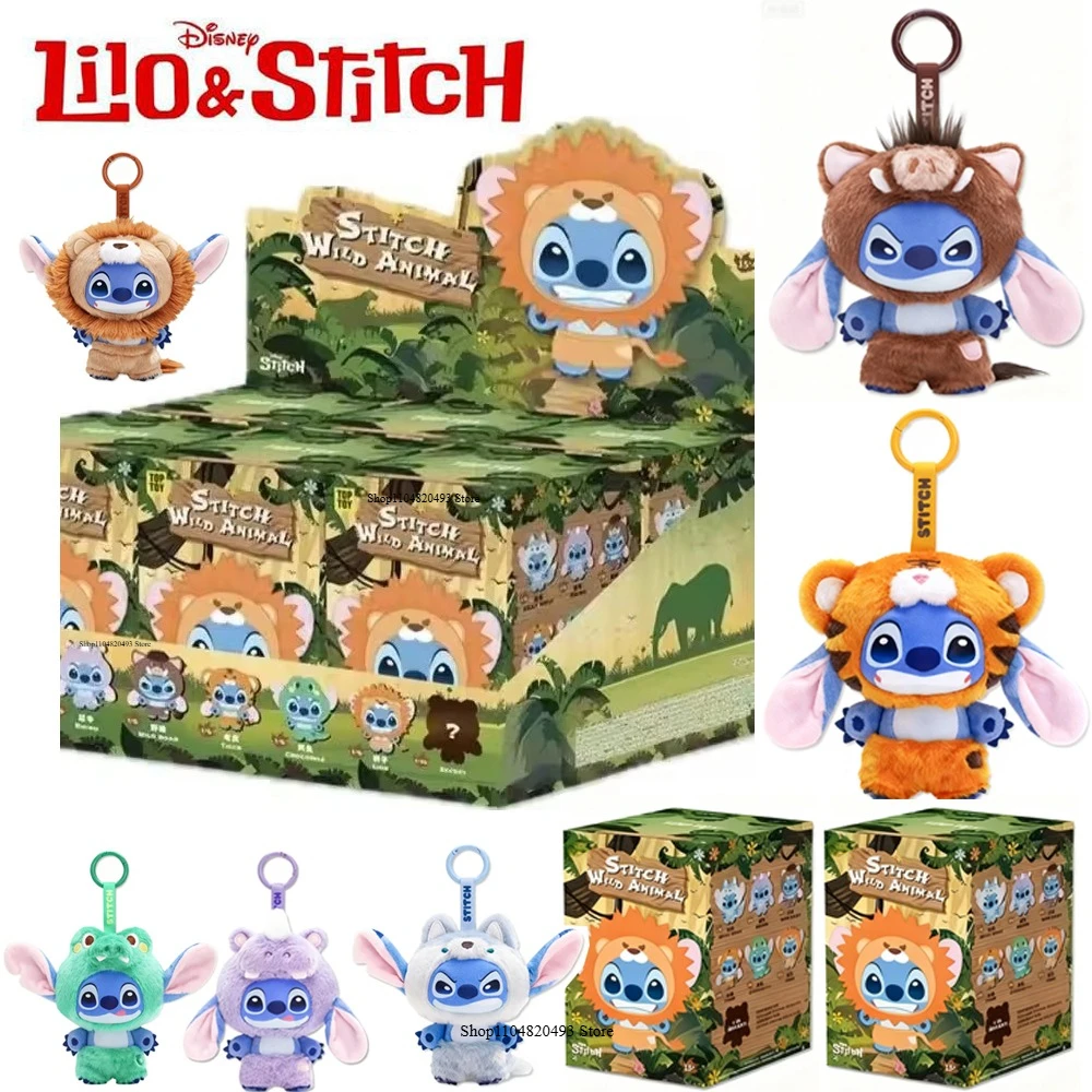 

Disney Stitch Wild Animal Series слепая коробка-сюрприз виниловые плюшевые украшения Kawaii Рождественский подарок для девочек