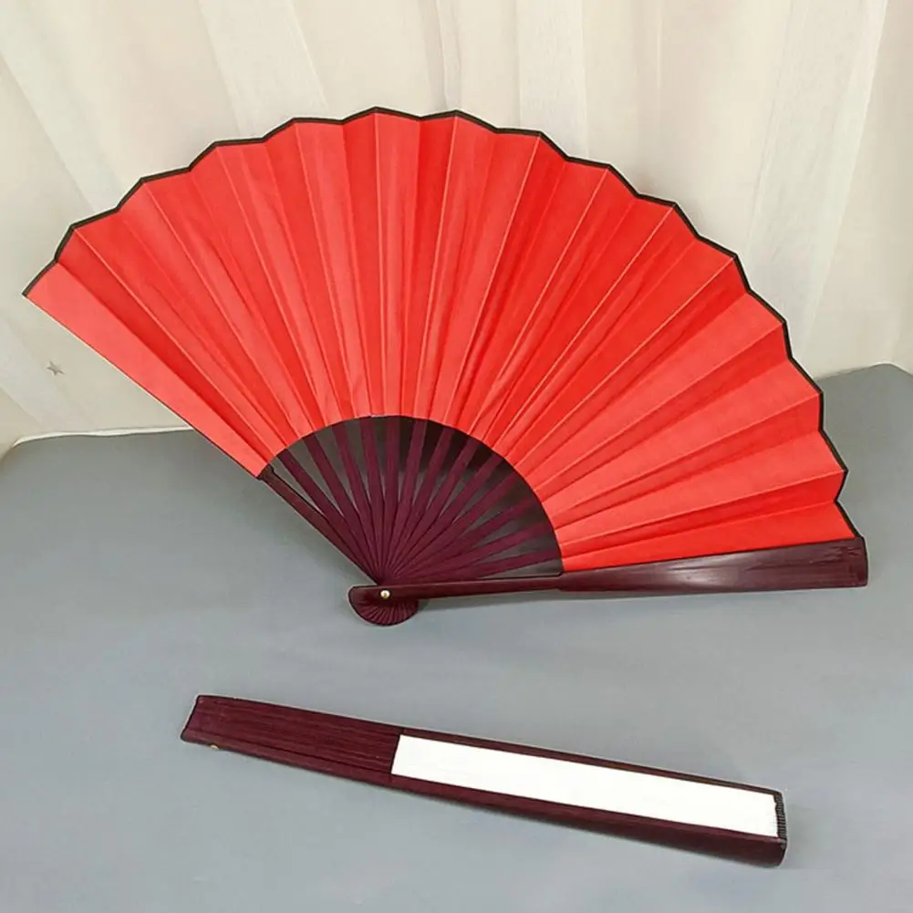 Folding Fan  Simple 10 Inches Vintage DIY Hand Drawing Blank Cloth Fan  Easy to Carry Chinese Folding Fan