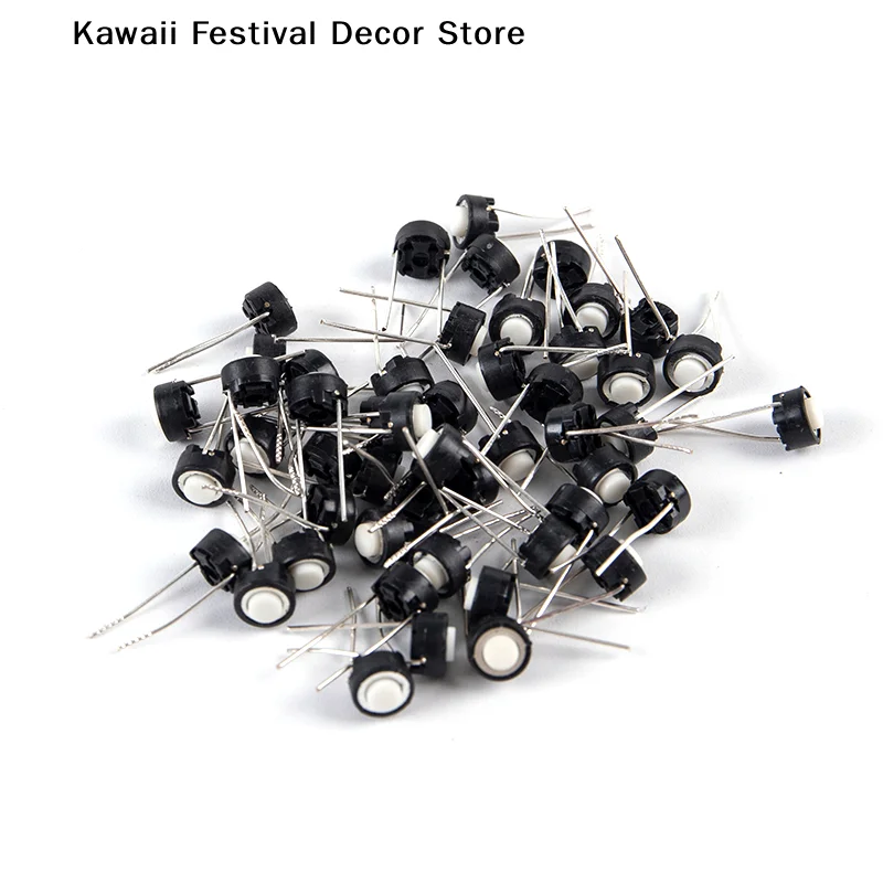 【K】50Pcs/set SKRGAED010 ALPS Tact Switch 6*6*5 White Black Touch Switch 6*6*5mm DIP Tactile Push Button Micro Switch
