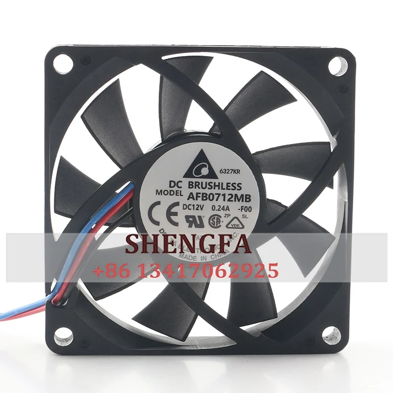 

AFB0712MB Chassis Fan Delta 7015 7CM DC12V 0.24A Computer CPU Quiet fan Cooling Fan Double ball bearing 70*70*15mm